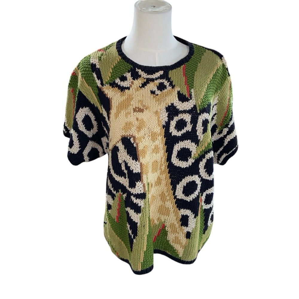 Eagle Eye Sweater Large Womens Giraffe Safari Africa